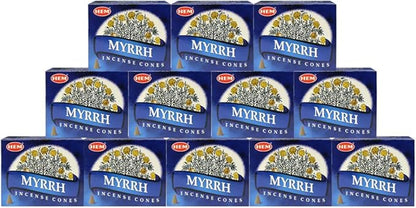 Myrrh Incense Cones and Cone Incense Burner Bundle Insence Insense Hem Incense