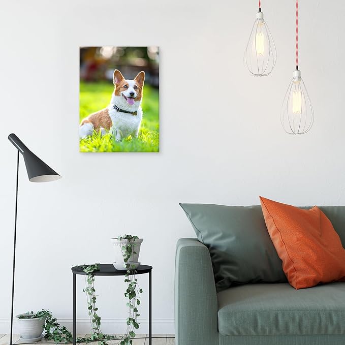 YYYYHPP Canvas Prints with Your Photos, Personalized Photo to Canvas Wall Art,Canvas Printing for Wedding, Family, Baby, Pets, Home Office Decor, Wrapped Frame 12"x16"