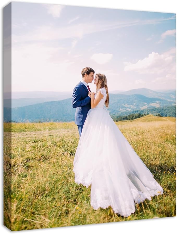 YYYYHPP Canvas Prints with Your Photos, Personalized Photo to Canvas Wall Art,Canvas Printing for Wedding, Family, Baby, Pets, Home Office Decor, Wrapped Frame 18"x24"