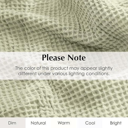 Salt Earth GOTS Certified 100% Organic Cotton Throw Blanket, 60"x80" Waffle Blankets & Throws for Bed, Throw Blanket for Couch, Cozy Christmas Blankets and Throws for Christmas Gifts (Sea Foam)