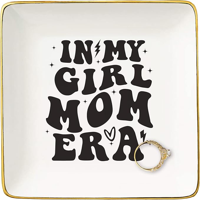 New Mom Club-Gender Reveal Gift-New Mom Gift-Baby Gift Shower for Mom-New Baby Gifts-Baby Announcement Gift-Christmas Gift-Ceramic Jewelry Tray Trinket Holder Ring Dish