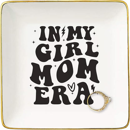New Mom Club-Gender Reveal Gift-New Mom Gift-Baby Gift Shower for Mom-New Baby Gifts-Baby Announcement Gift-Christmas Gift-Ceramic Jewelry Tray Trinket Holder Ring Dish
