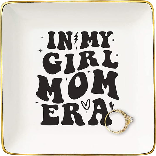 New Mom Club-Gender Reveal Gift-New Mom Gift-Baby Gift Shower for Mom-New Baby Gifts-Baby Announcement Gift-Christmas Gift-Ceramic Jewelry Tray Trinket Holder Ring Dish
