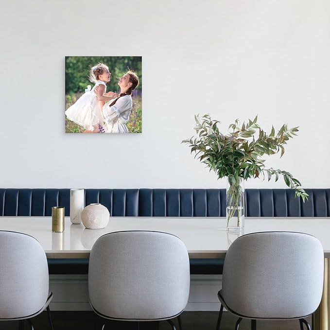 YYYYHPP Canvas Prints with Your Photos, Personalized Photo to Canvas Wall Art,Canvas Printing for Wedding, Family, Baby, Pets, Home Office Decor, Wrapped Frame 18"x18"
