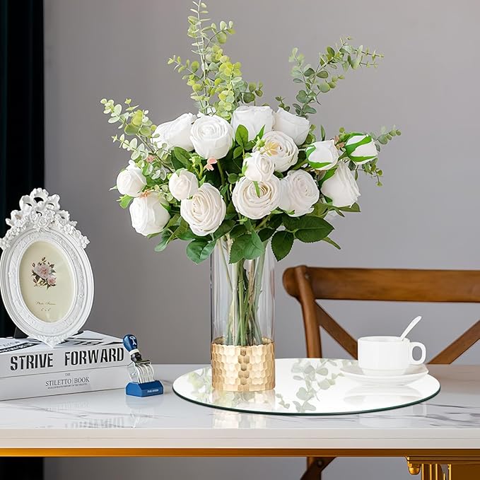12" 10PCS Round Mirrors for Centerpieces, Circle Mirror Centerpieces for Tables, Acrylic Mirror Tiles for Wall Table Wedding Centerpieces Mirror Plates for Candle Birthday Decorations DIY Craft