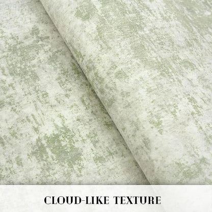 Modern Abstract Runner Rug 2x6, Sage Green Grey Washable Kitchen Runner Non-Slip Soft Hallway Rug Runner Thin Print Faux Wool Carpet for Entryway Bedroom Laundry Room Indoor Home Decor