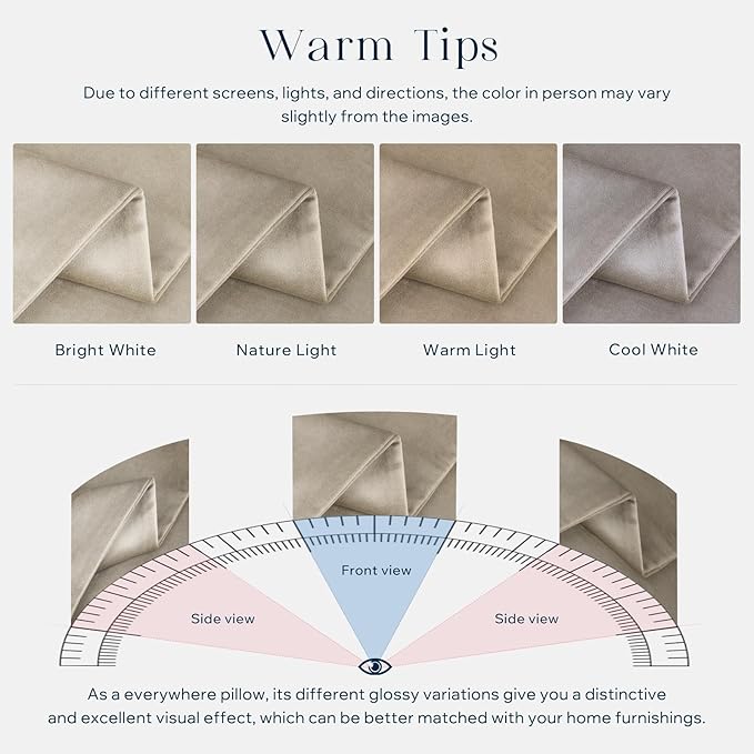 Phantoscope Pack of 2 Velvet Decorative Throw Decorative Pillow Cover Soft Solid Square Cushion Case for Couch Taupe 12 x 20 inches 30 x 50 cm