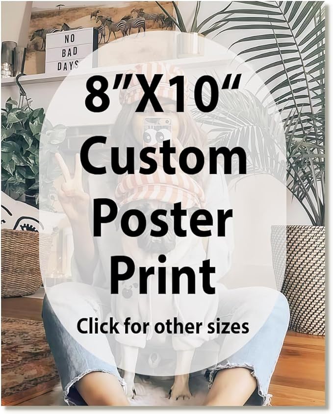 JIMUJIA Custom Canvas Art Print 8"x10" - Unframed Artwork, Personalized Wall Decor, Customizable Photo, Custom Portrait, Office, Living Room, Bedroom Wall Art(8×10in,Unframe)