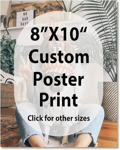 JIMUJIA Custom Canvas Art Print 8"x10" - Unframed Artwork, Personalized Wall Decor, Customizable Photo, Custom Portrait, Office, Living Room, Bedroom Wall Art(8×10in,Unframe)