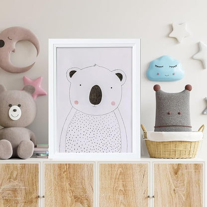 KTKDE 5x7 Picture Frame Set of 3,White Wooden frames, Vertical & Horizontal Wall Hanging for Wall or Tapletop Display,Studio Gallery Photo Frame for Photos, Posters & Art Prints