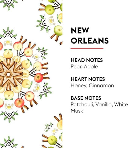 MAISON BERGER New Orleans Lampe Berger Refill, 500 ml (16.9 fl oz), Odor-Neutralizing Home Fragrance Oil Lamps, Pear, Apple, Honey, Cinnamon, Patchouli, Vanilla, Made in France