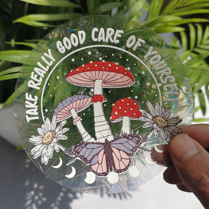 Olicard Rainbow Prism Suncatcher Sticker - Indoor Decoration, Anti-Collision Bird Strike Protection, Sun Catcher Decals for Home