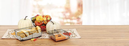 Spectrum Diversified Wright Bread Basket, Classic Kitchen Design for Breads, Roll, Muffin, Pastries & Baked Good Storage, Traditional Style Snack & Food Holder for Serving