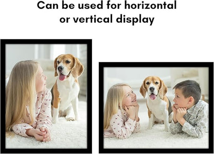 Americanflat 14x18 Picture Frame with Polished Plexiglass - Black Picture Frame - Wide Photo Frames Made of Engineered Wood for Vertical or Horizontal Wall Display - Epic Collection - Black