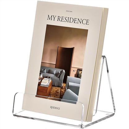 Acrylic Brochure Holder 5x6 Inch,Clear Pamphlet Holder Display Stand for Trifold 4&5&6 Inch Flyers,Pamphlets,Booklets,Menu,Leaflets for Office,Home,Store,1 Pack,A5