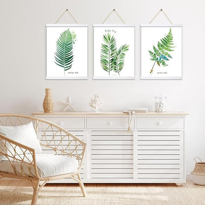 3 Pack Magnetic Poster Hanger Frame 12 Inch White, 12x18 12x16 12x24 Poster Frame Wood Magnet Frames Hangers for Photos, Pictures, Prints, Maps, Canvas Artwork,Diamond Art Painting