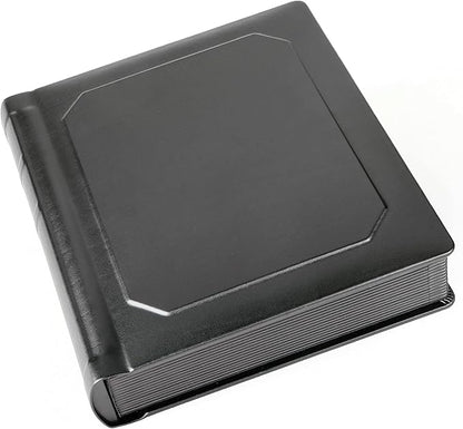 Tuscany Albums Professional Leatherette Bound Slip-in Photo Album, Holds 30 8x10 Photos (15 Page), Black
