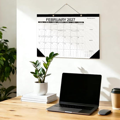 Kyweel 2026-2027 Desk Calendar, 18 Month Desk Calendar/Wall Calendar Combo, 17" x 12", Jan 2026-June 2027, Highlight Holidays, Planning Calendar, Thick Paper