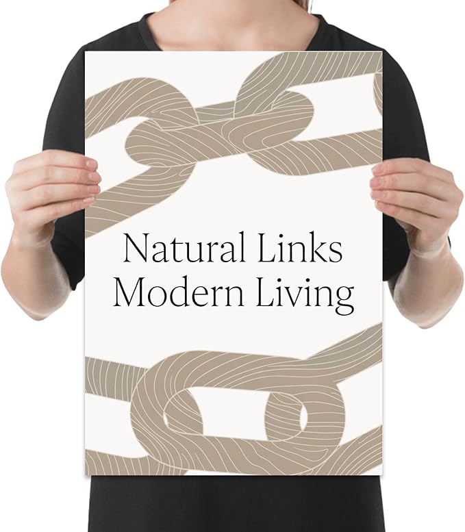 Eco-Conscious Home Decor Poster Print - Natural Links, Modern Living - 13x19 - Warm Minimalist Style