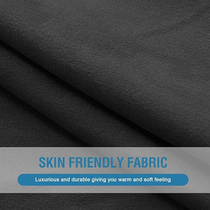 H.VERSAILTEX Super Stretch Individual Chaise Cover Sectional Couch Covers for L Shaped Sofa Both Left/Right Featuring Thick Soft Fleece Fabric (Chaise Cover, Grey)
