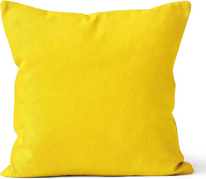 Upgrade Your Bedding Experience with The Made of 100% Cotton Euro Shams 2 Pack Cushion Cover 32"x 32" Size fits Decorative Cover. Envelope Closure Yellow