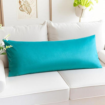 Artscope Luxury Velvet Lumbar Pillow Cover Super Soft Decorative Rectangle Throw Pillow Covers Case Cushion Covers for Sofa Couch Bedroom Car Decor 14x36 Inch Turquoise