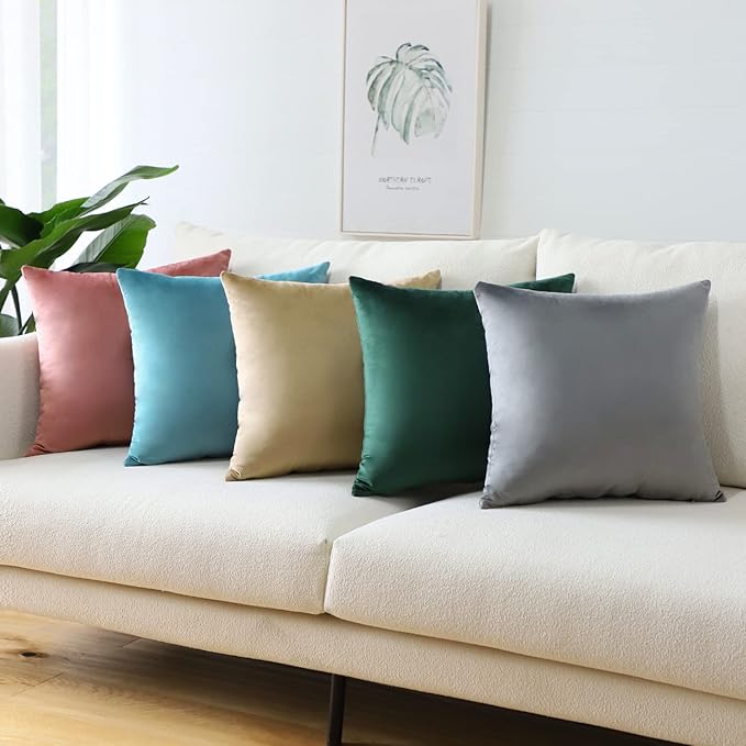 Artscope Luxury Velvet Pillow Covers Super Soft Decorative Square Throw Pillow Covers Case Cushion Covers for Sofa Couch Bedroom Car Decor 26x26 Inch Jam