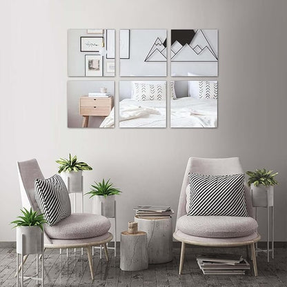 Efavormart 16 PCS - 12" Square Glass Mirror Table Centerpiece, Hanging Wall Decor