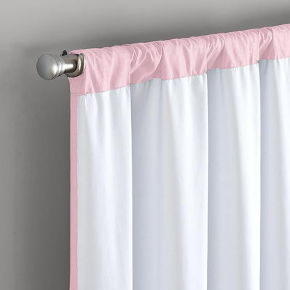Eclipse Kendall Modern Blackout Thermal Rod Pocket Window Curtain, Insulating & Noise Reducing Curtains for Bedroom or Living Room (1 Panel), 63 in Long x 42 in Wide, Soft Pink