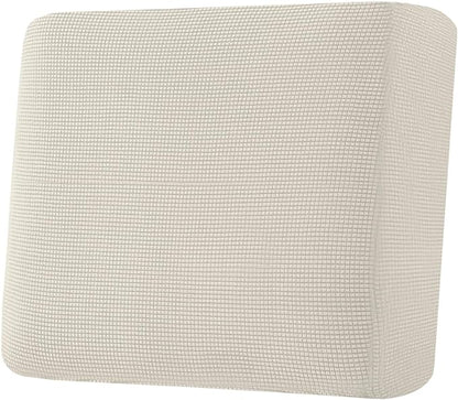 H.VERSAILTEX Super Stretch Individual Seat Cushion Covers Sofa Covers Couch Cushion Covers Slipcover Sets Thick Jacquard Textured Twill Fabric (1 Piece Chair Cushion Cover, Natural)