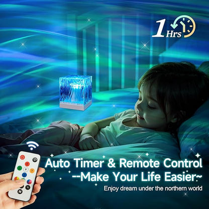 Northern Lights Projector Aurora Light Projector, 18-Color Sunset Lamp Cool Stuff for Teen Girls Game Room Decor for Teen Girls, Mood Lighting Galaxy Projector for Bedroom Decorations, Boy Girl Gifts