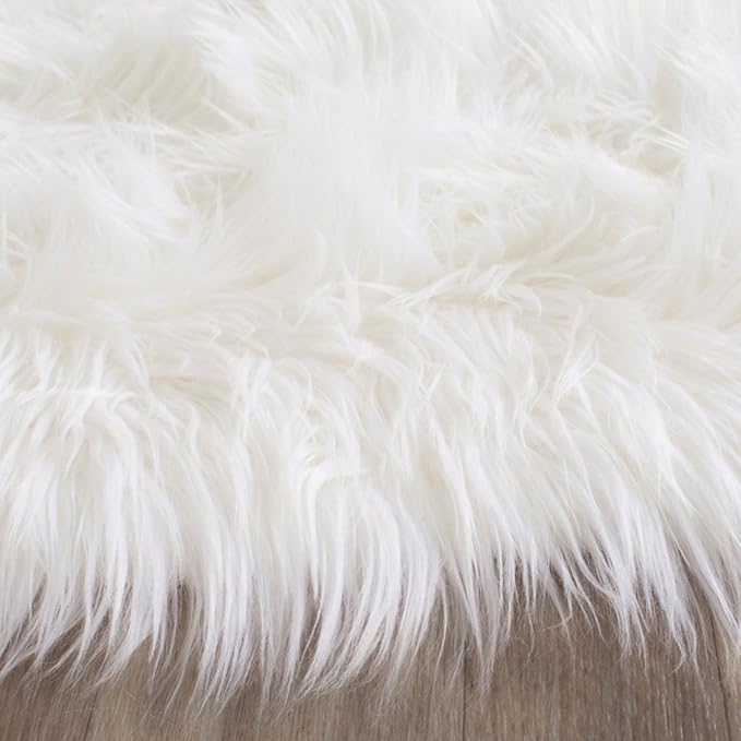 SAFAVIEH Faux Sheep Skin Collection 3' x 5' Pink FSS235G Silken Glam 2.35-inch Thick Area Rug