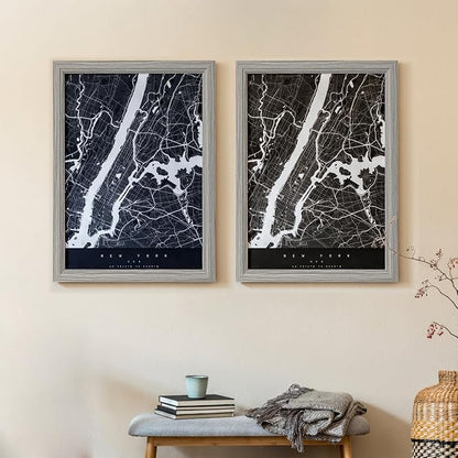 KTKDE Studio Gallery 18x24 Select Poster Frame Set of 3, Grey Wooden frames Display Poster, Posters & Art Prints for Artwork Wall Vertical or Horizontal Display best gift