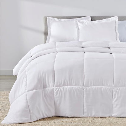PeachSkinSheets Night Sweats: The Original 1500TC Soft Super King/Cali King Oversized Comforter Set Classic White