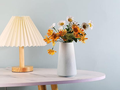 Ceramic Vases, Blue White vase for Home Decor, Minimalist Vase, Modern Home Decor, Dried Flower Vase, Shelf Decor Bathroom, Kitchen, Living Room Centerpieces. (White Cyan)