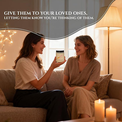 Vanilla Scented Aromatherapy Candle - Natural Soy Wax Candle Gift for Mom, Long-Lasting Burning & Smoke-Free, Perfect Mother’s Day/Birthday/Christmas Gift to Help Mom Relax at Home