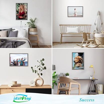 14x22 Frame Distressed Gray, Rustic 22x14 Picture Frame Grey, Art Pic Poster Frame, 14 by 22 Gallery Family Concert Portrait Photo Frame Anniversary/Birthday/Wedding/Thank you/Christmas Gift