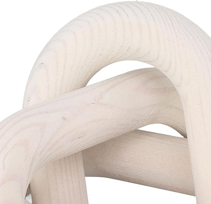 FILFEEL Decorative Wood Chain Link for Home & Coffee Shop - Rustic for Living Room and Bedroom (White)