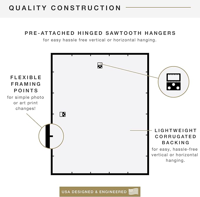 MCS Trendsetter 24x30 Poster Frame Black High-Gloss, Vertical & Horizontal Wall Hanging Large Picture Frame for Photos, Posters & Art Prints (2-Pack)