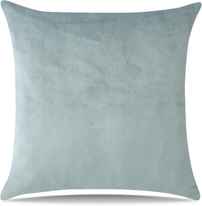 Artscope Luxury Velvet Pillow Covers Super Soft Decorative Square Throw Pillow Covers Case Cushion Covers for Sofa Couch Bedroom Car Decor 20x20 Inch Light Grey