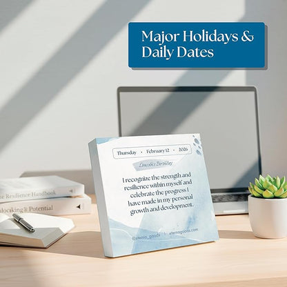 2026 Positive Affirmations Daily Desktop Calendar | 365 Days Of Affirmations To Motivate, Inspire, and Calm. Positive Self Care Daily Ritual To Nourish The Soul. Daily Rip Off Calendar To Encourage Positivity