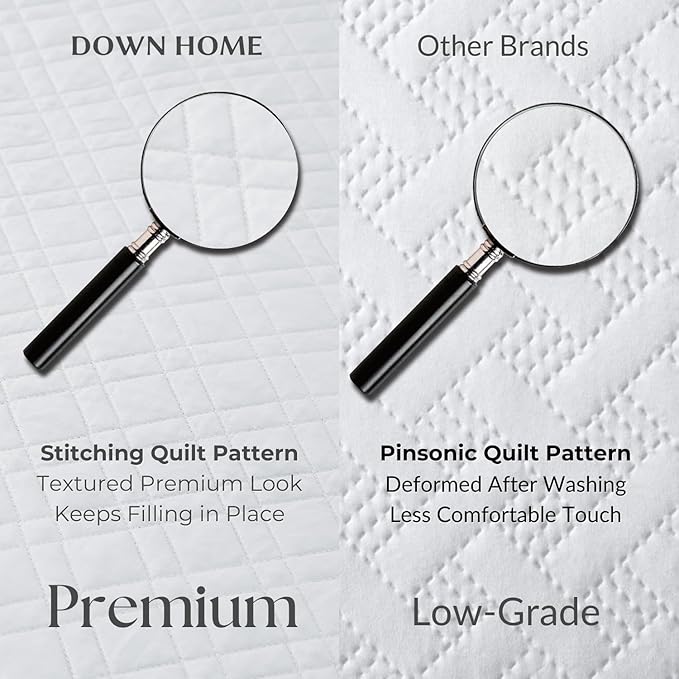 Queen Quilt Set with Shams Lightweight Quilted Bedspread Coverlet Thin Comforter Bed Cover Vintage Washed Quilted Blanket for All Season, Brushed Microfiber Diamond Stitching, White, 88"x92"