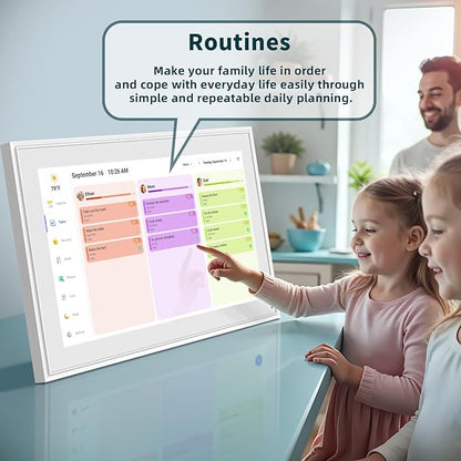 Canupdog Digital Calendar, 21.5 Inch Electronic Calendar Chore Chart & Wall Planner, IPS HD Touchscreen Interactive Display for Family Schedules, Streamline Household Organization, Christmas Gifts for Women Mom