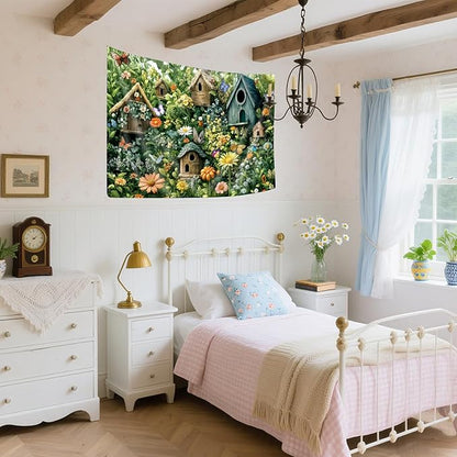 DYNH Plant Gardening Tapestry Gifts for Women,Flowers Butterfly Tapestries,Crazy Plant Lady Wall Hanging Decor for Home Garden Greenhouse Living Room Bedroom Yard Backyard,71x60In