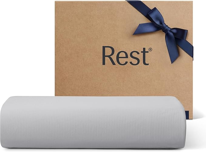 REST® Evercool®+ Top Sheet, Full/Queen Size, Light Gray, 93"X108" (1 Flat Sheet only)