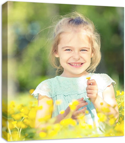 YYYYHPP Canvas Prints with Your Photos, Personalized Photo to Canvas Wall Art,Canvas Printing for Wedding, Family, Baby, Pets, Home Office Decor, Wrapped Frame 10"x12"