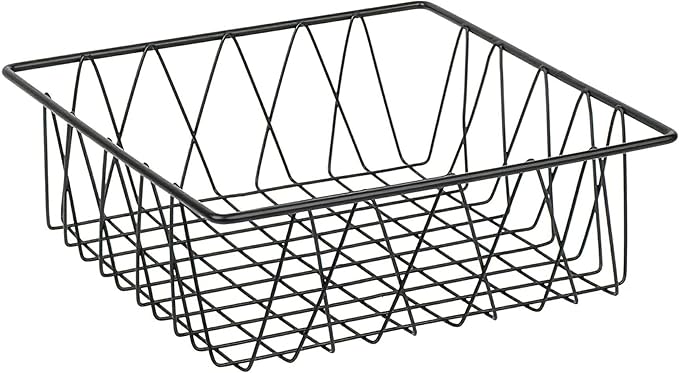 G.E.T. WB-1294-MG 12" x 9" Rectangular Wire Basket, 4" Tall, Metal