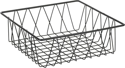G.E.T. WB-1294-MG 12" x 9" Rectangular Wire Basket, 4" Tall, Metal