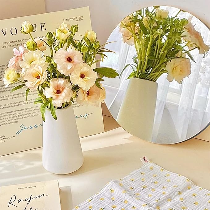 20 Pack Round Mirror Centerpieces for Tables, No Glass AcrylicCircle Mirror Table Centerpieces Mirror Tray Candle Plates for Wedding Table DecorationChristmas Home Decor (12inch)