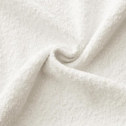 ANRODUO Pack of 2 Textured Boucle Throw Pillow Covers Soft White Euro Decorative Accent Solid Pillow Cases Cozy Modern Couch Cushion Case for Chair Sofa Bedroom Living Room Home Decor, 24 x 24 Inch